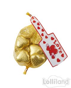 Gold Chocolate Hearts 77G