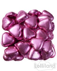 Hot Pink Chocolate Hearts 500G