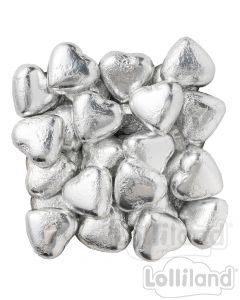 Silver Chocolate Hearts 500G